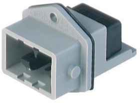 Panel plug, 5 pole, PCB mounting, crimp connection, 1.0 mm², gray, 931697106