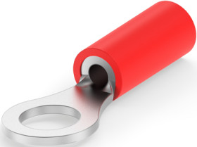 Insulated ring cable lug, 0.26-1.65 mm², AWG 22 to 16, 4.82 mm, red, 2-34149-1