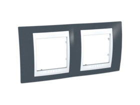 UNICA PLUS Ramka 2 podwójna pozioma czerń mineralna MGU6.004.877 SCHNEIDER ELECTRIC