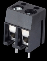 CTB1202/2BK Solderable screw terminal – 2-pin, 5 mm spacing, 90°