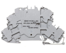 Złączka dwupiętrowa przelotowa kolor obudowy szary 2002-2661 /50szt./