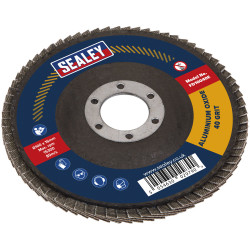 Sealey FD10040E Flap Disc Aluminium Oxide &#xD8;100mm &#xD8;16mm Bore 40Grit