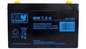 Akumulator Vrla Agm 6V Mw 7,2Ah (Żywotność 6-9Lat) Mw7,2-6 T1