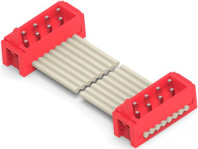 Connection cable, 100 mm, plug angled to plug angled, 0.081 mm², AWG 28, 1483352-1