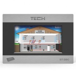 TECH ST-280 - Regulator pokojowy z komunikacją RS dotykowy kolor czarny