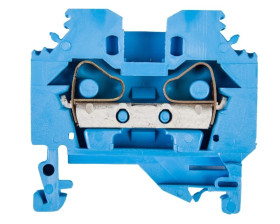 Złączka szynowa 2-przewodowa 6mm2 niebieska 282-104