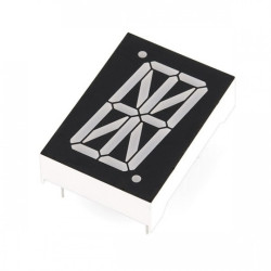 Pojedynczy wyświetlacz alfanumeryczny - 1'' czerwony - wsp. anoda