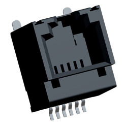 Złącze RJ11 Żeński Złącze RJ11 Montaż na płytce drukowanej Molex Pionowy 1P1C-żyłowe
