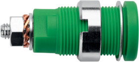 4 mm socket, screw connection, mounting Ø 12.2 mm, CAT III, green, SEB 6445 NI / GN