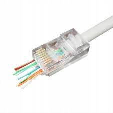 Wtyk RJ45 8p8c cat6A typ EZ drut przelotowe