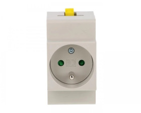 Gniazdo modułowe serwisowe 2P+Z 16A 250V na szynę DIN KMFS-16A 19490