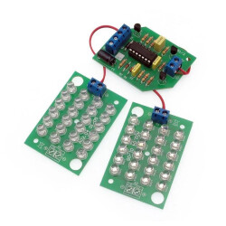 Efekt LED - stroboskop czerwono-niebieski 12V - zlutowany KIT AVT 2720