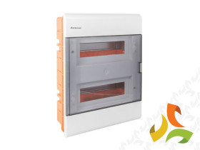 Rozdzielnica podtynkowa 24 modułowa 2x12M drzwi transparentne IP40 SRp-24 (N+PE) 2.5 ELEKTRO-PLAST
