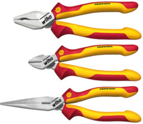 Wiha Zangen Set Industrial electric Kombi-, Flachrundzange, Seitenschneider 3-tl