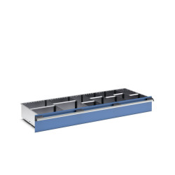 Zestaw przegródek Ściana działowa Srebrny Blacha stalowa for use with Szuflady, Dimensions1300 X 525 X 150mm Bott