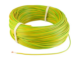 Przewód instalacyjny linka LGY 0,5mm² H05V-K ziel/żółty (rolka 100m)