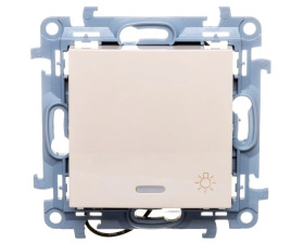 Simon 10 Przycisk /światło/ z podświetleniem LED kremowy CS1L.01/41