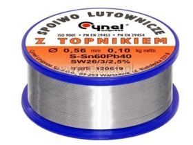 Cyna śr.0,56mm; szpulka 100g; CYNEL