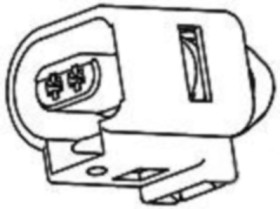 Socket, unequipped, 2 pole, straight, 1 row, black, 1746894-1