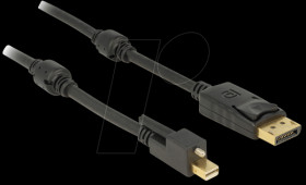 83722 DisplayPort cable, mini DP 1.2 male to DP male, 4K, 2 m