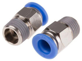 Adapter gwintowany prosty gwint – rura, 10 barów