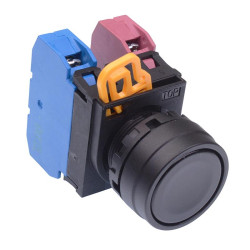 YW1B-M1E11B Black 22mm Momentary Push Button Switch 1NO-1NC IP65 IDEC