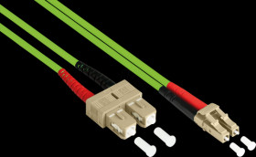 LW-820LS5 Duplex Jumper OM5 50/125µ LC/SC, LSZH, 20m, green
