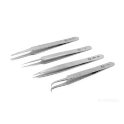 Piergiacomi PN-KIT4-1T – Zestaw czterech profesjonalnych pęset w etui