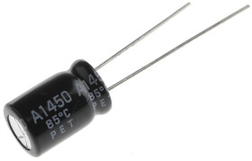 Kondensator 100μF 50V dc Radialny, Otwór przelotowy Rubycon roztaw: 3.5mm 8 (Dia.) x 11.5mm
