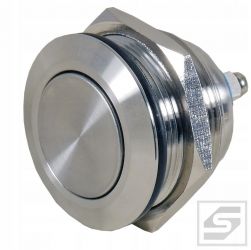 Przycisk wandaloodporny PW25PM;25mm płaski;2A/250V;chwilowy;2pin;śrubki