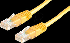 21150532 Patch cable Cat. 5e UTP, yellow, 1 m