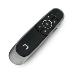 Bezprzewodowy prezenter ze wskaźnikiem laserowym Natec Warbler - czarny