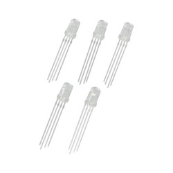 Dioda LED 5 mm RGB wsp. katoda - 5szt.