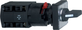 Changeover switch, left: 330°, right: 30°, rotary actuator, 4 pole, 440 V, (W x H x D) 30 x 30 x 112 mm, front mounting, K10H014