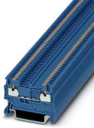 Through terminal block, push-in connection, 0.14-1.5 mm², 2 pole, 17.5 A, 6 kV, blue, 3208126