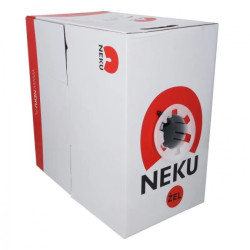 Kabel teleinformatyczny U/UTP kat.5e 350MHz zewnętrzny żelowany Fca PE czarny NEKU /305m/