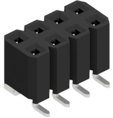 Socket header, 8 pole, pitch 2.54 mm, angled, BLLP6SMD8Z