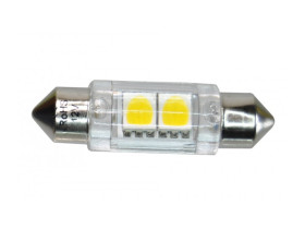 Żarówka LED walcowa C5W 36mm zimny biały 12V FT10x36 2smd5050
