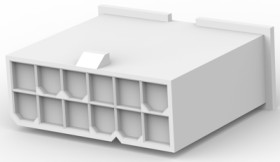 Plug housing, 12 pole, pitch 4.2 mm, straight, natural, 1-1969598-2