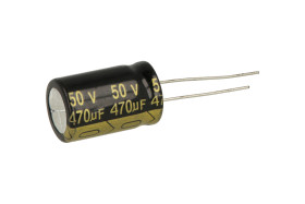Kondensator; elektrolityczny; 470uF; 50V; TS14; TS14 470uF 50V +/-20% 13*20mm; fi 13x20mm; 5mm; przewlekany (THT); luzem; Suntan