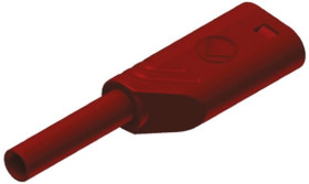 Adapter z wtykiem bananowym Męski Połączenie lutowane typ Wtyk bananowy Czerwony 10A Hirschmann Test & Measurement