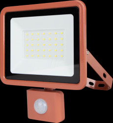 2707616050 LED floodlight, 30 W, 2550 lm, 6500 K, IP44, sensor, terracotta