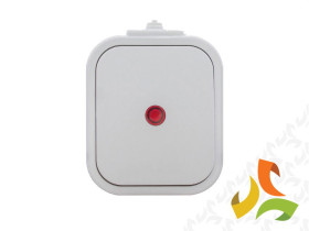 B2 IP54 Wyłącznik pojedynczy podświetlany n/t 10A 250V WNT-1B2/S biały ABEX