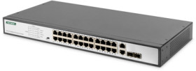 Ethernet switch, unmanaged, 24 ports, 100 Mbit/s, 100-240 VAC, DN-95343