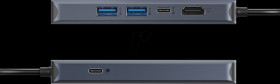 HD4002GL Port replicator/docking station, USB-C, 6 ports