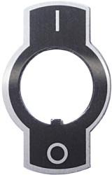 Label, i-0&quot;, Ø 18 mm, (L) 28 mm, for toggle switch, U1050