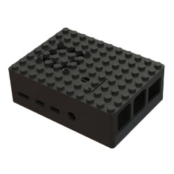 Pi-Blox Case for Raspberry Pi 4 - Black [Discontinued]