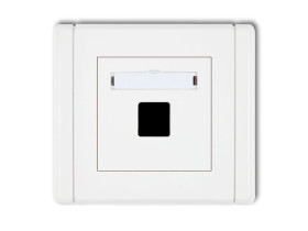 FLEXI Gniazdo multimedialne pojedyncze bez modułu (standard Keystone) biały FGM-1P KARLIK