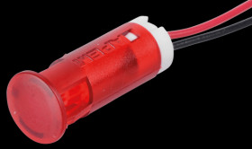 QS103XXR12 Indicator LED, 12 V DC, 10 mm, wired, red