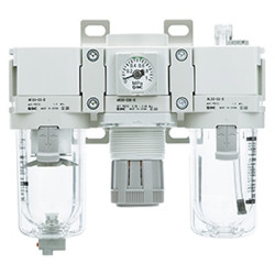 Smarownica z reduktorem i filtrem, Automatyczny, G 1/4, 5μm, AC20, SMC